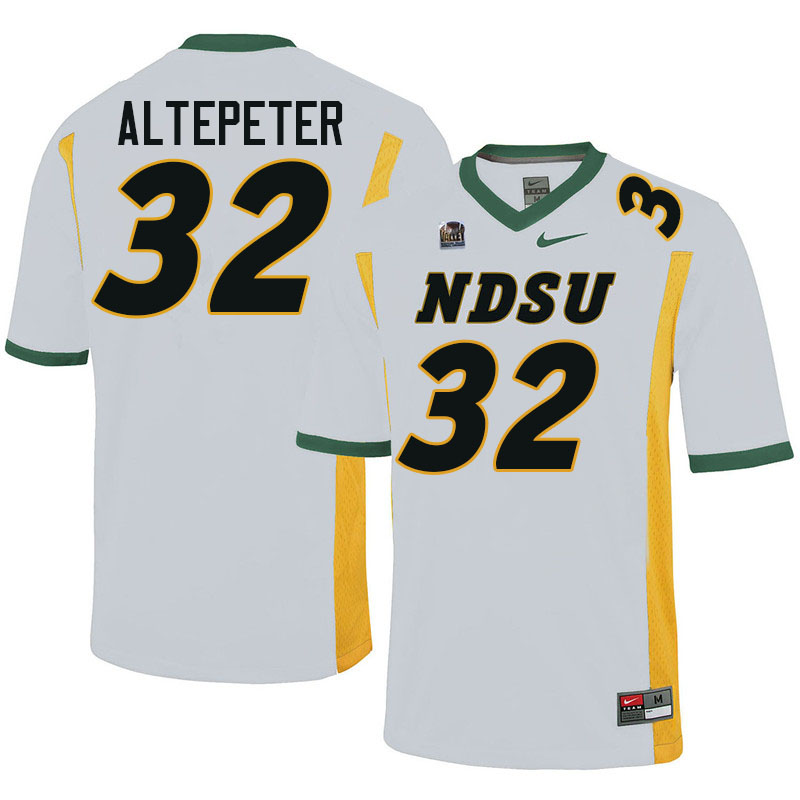 North Dakota State Bison #32 Austin Altepeter College Football Jerseys Stitched-White